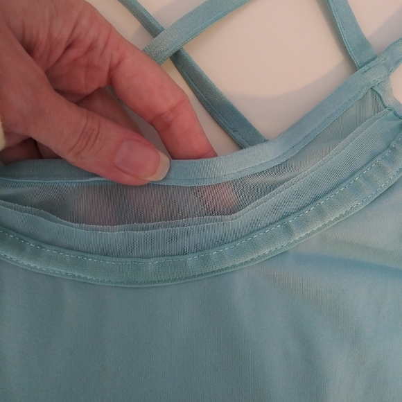 ALO Yoga CoolFit Tank Top Strappy Blue Small - Picture 5 of 10